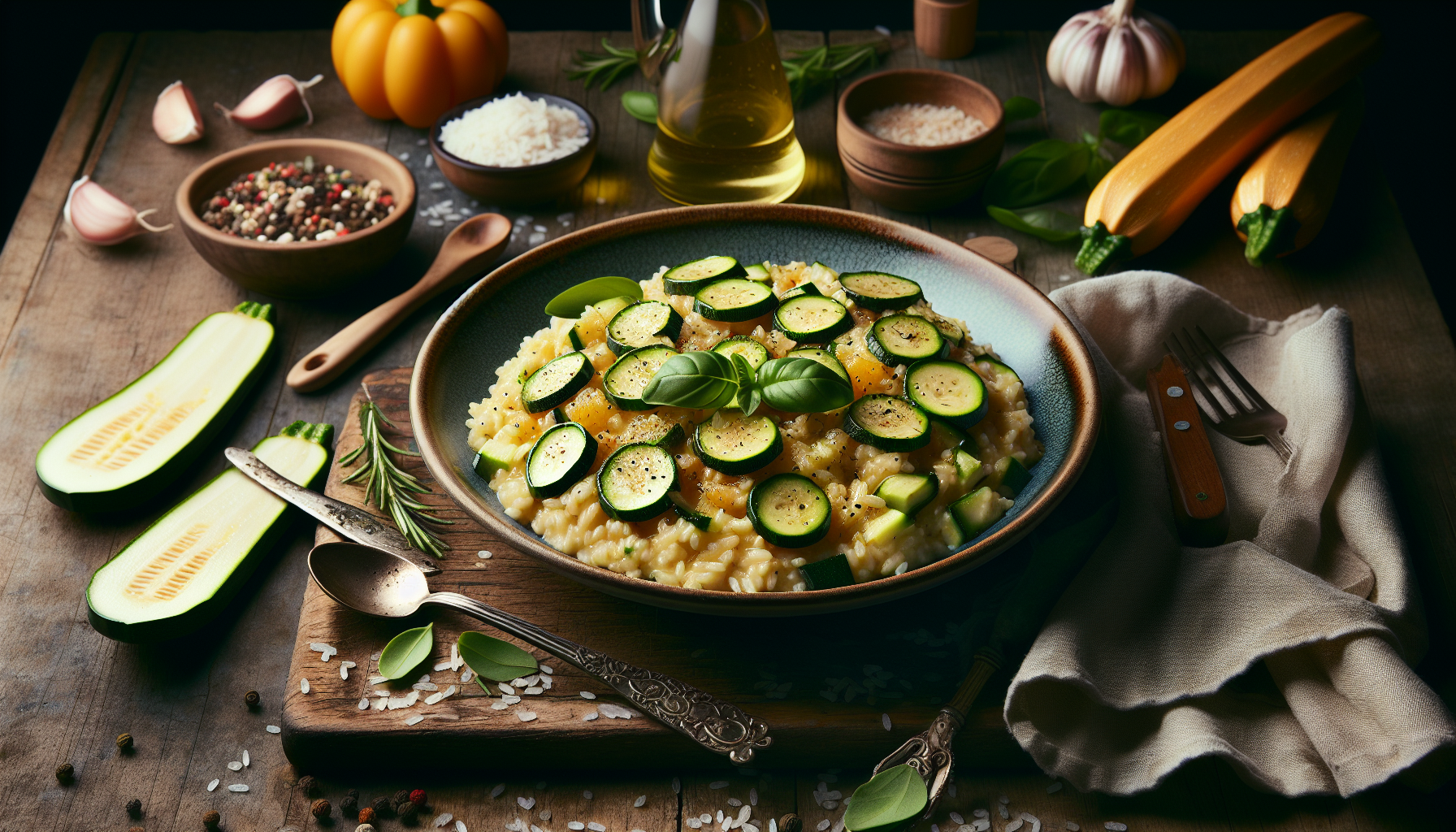 risotto con zucchine